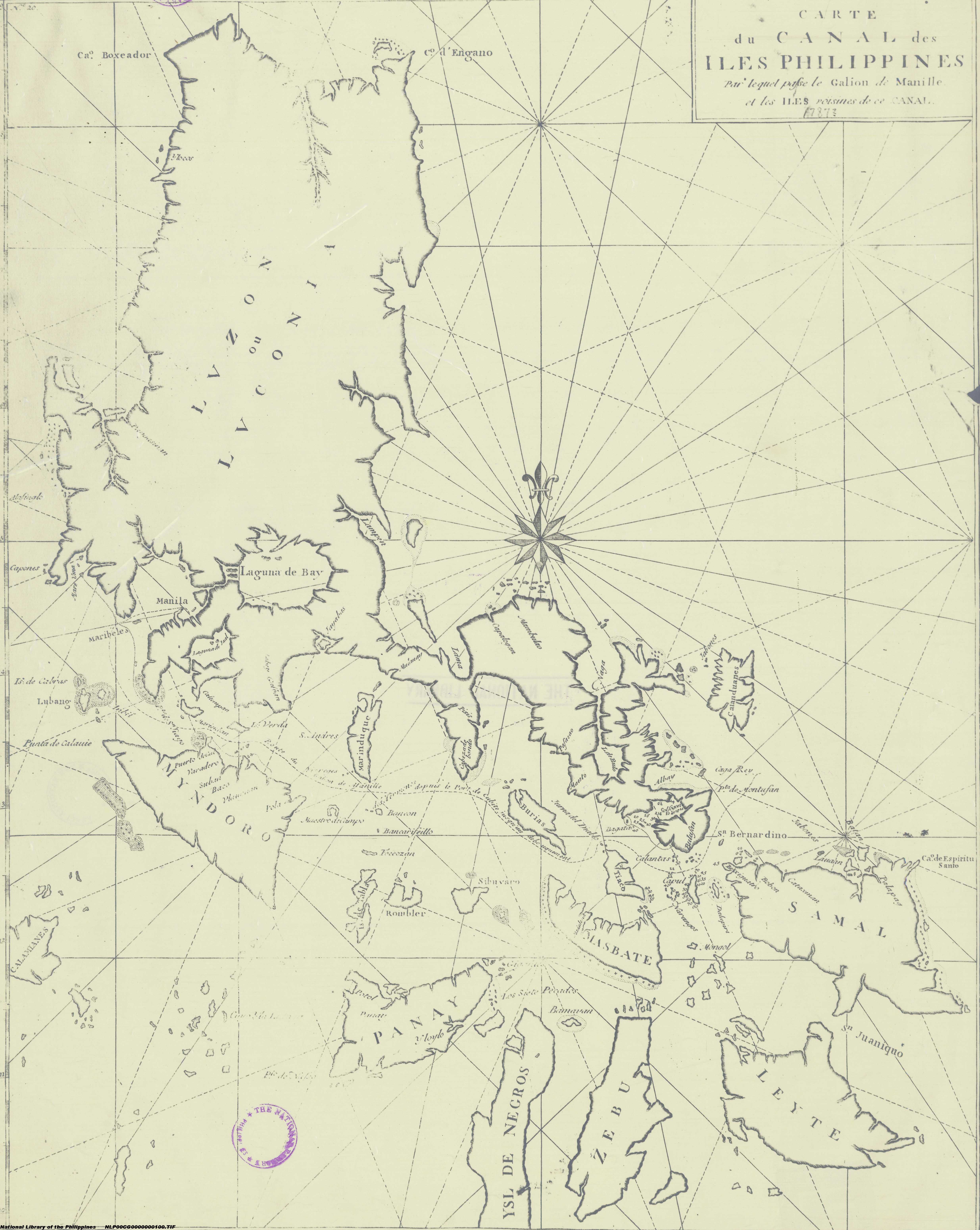Carte Du Canal des Iles Philippines